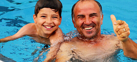 Schwimmer im Geisbergbad